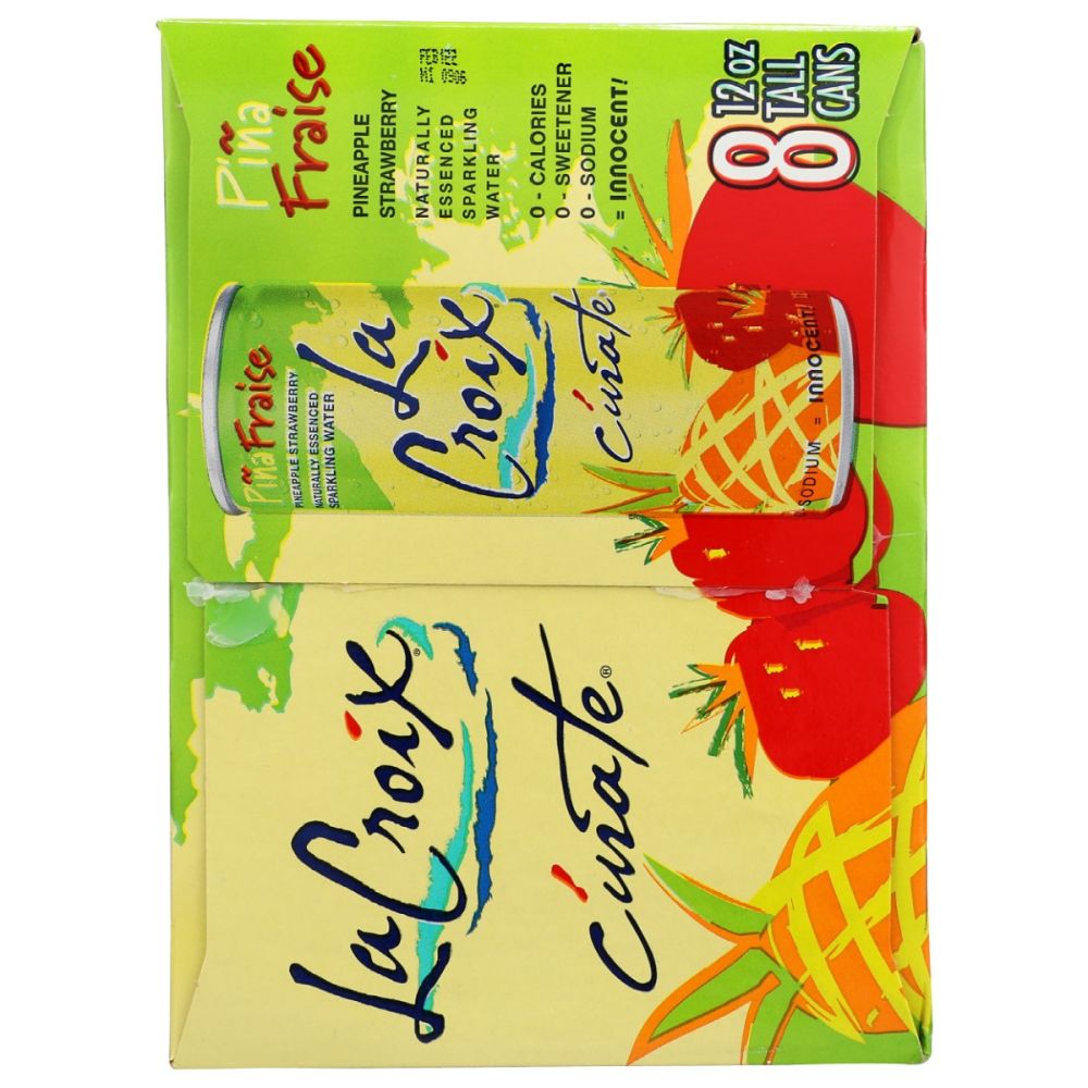 LA CROIX: Pina Fraise Flavored Sparkling Water 8Pk, 96 fo