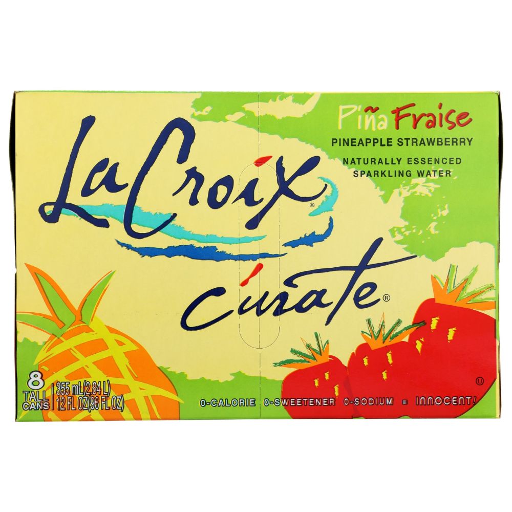 LA CROIX: Pina Fraise Flavored Sparkling Water 8Pk, 96 fo